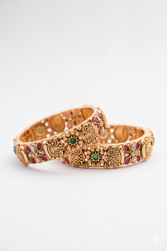 Multicolor Kundan Bangles