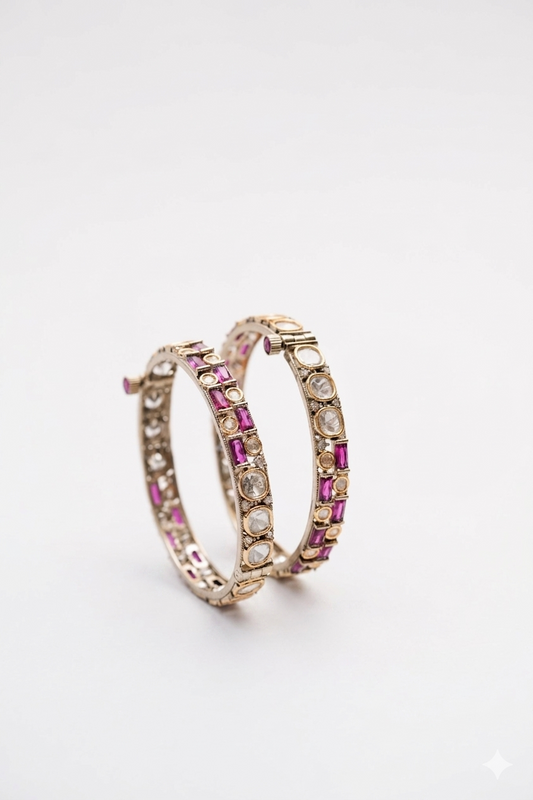 Ruby Stone Bangles