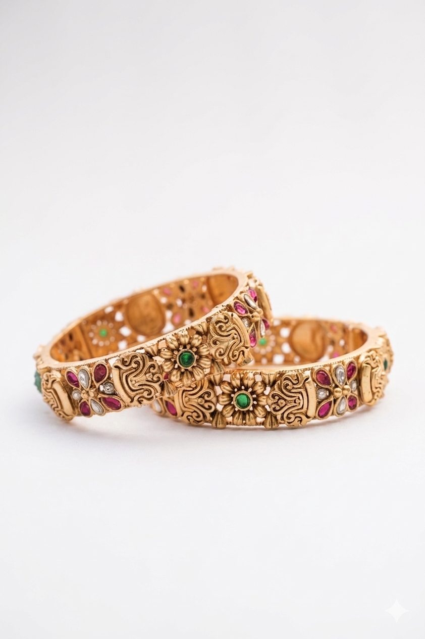 Multicolor Kundan Bangles