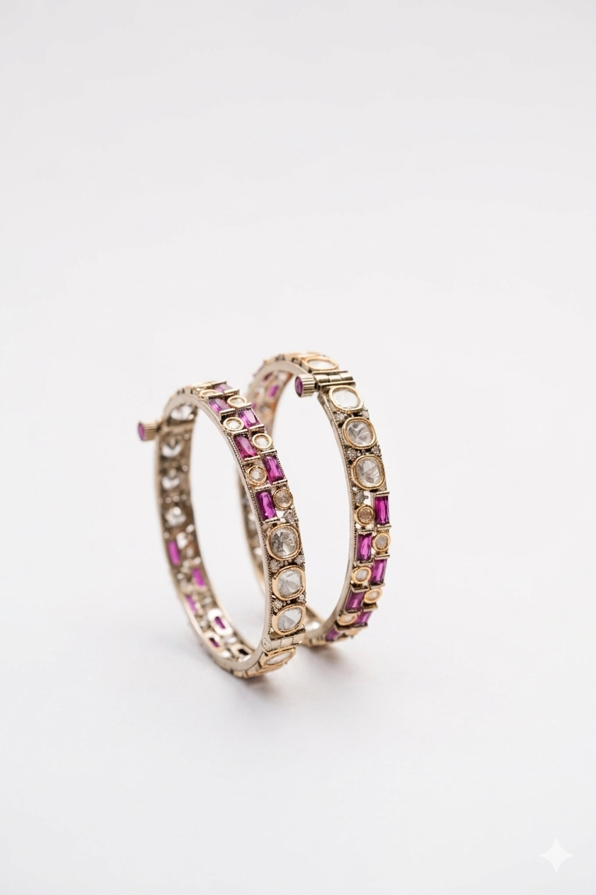 Ruby Stone Bangles
